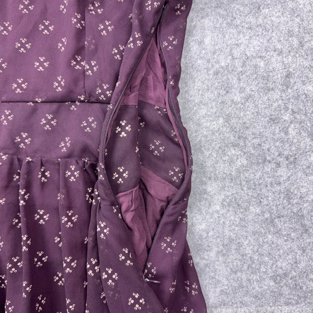 Free People Dress Womens Medium Purple Mini Long Sleeve Sheer Boho Baby Doll - Picture 4 of 12